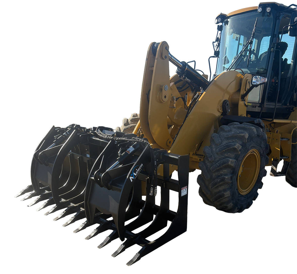 Wheel Loader Brush Grapple Bucket in use